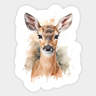 Watercolor Doe 2 Sticker